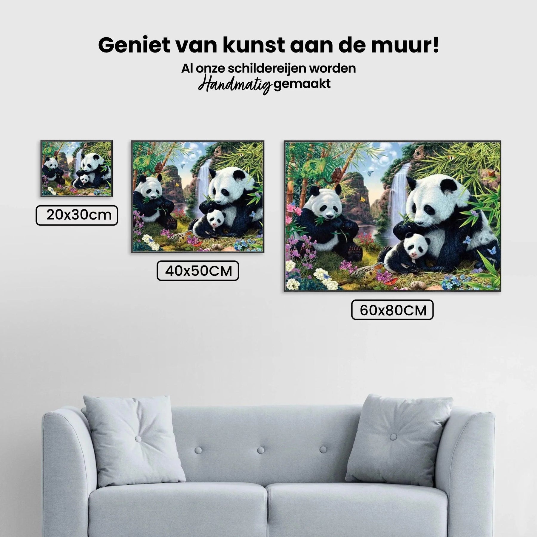 Diamond Painting Les pandas mangent du bambou - SEOS Shop ®
