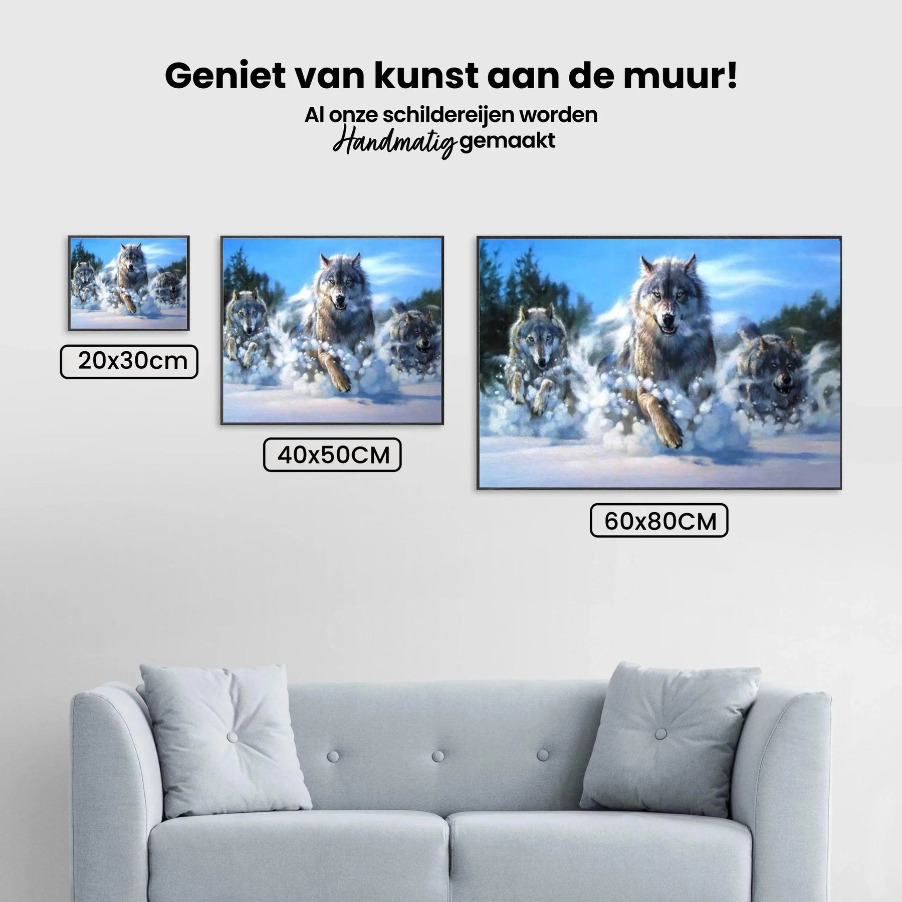 Diamond Painting Loups courant dans la neige – SEOS Shop ®