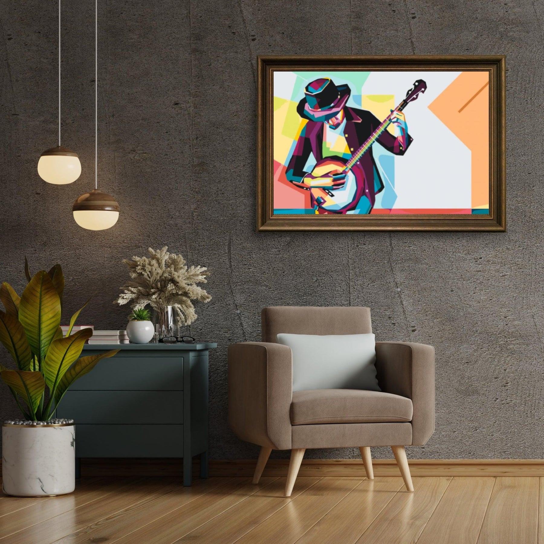 Diamond Painting - Un homme joue du banjo - SEOS Shop ®