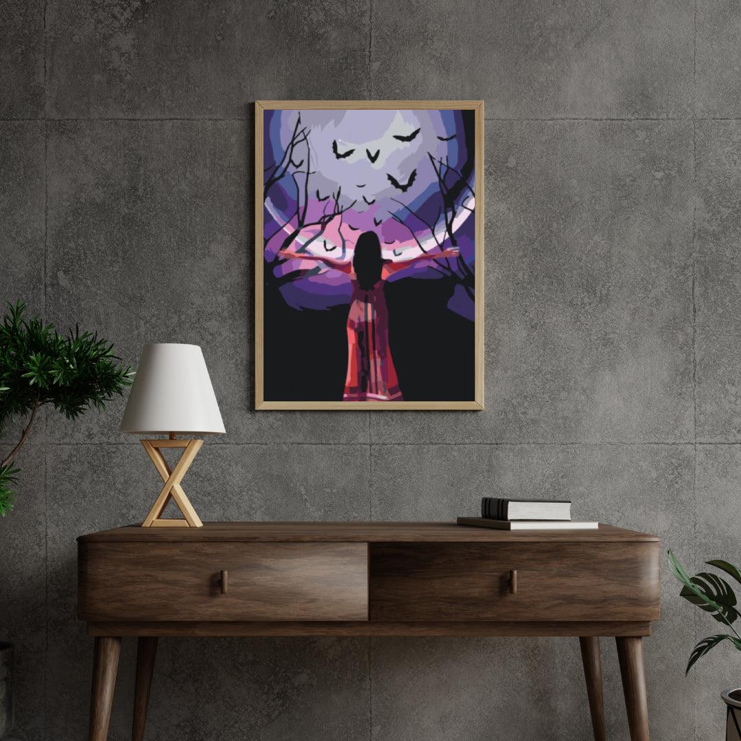 Diamond Painting - Femme mystérieuse sous la pleine lune - SEOS Shop ®