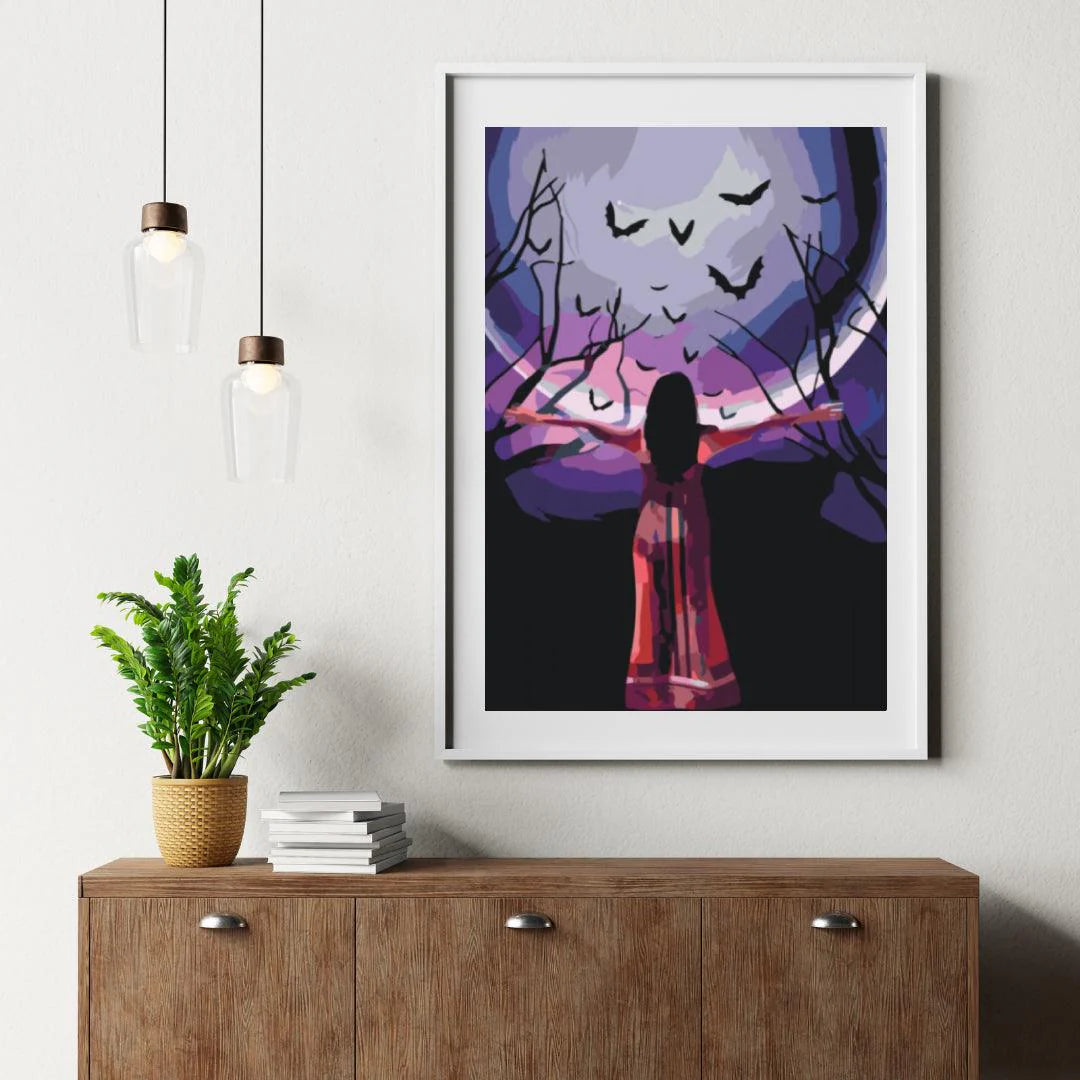 Diamond Painting - Femme mystérieuse sous la pleine lune - SEOS Shop ®
