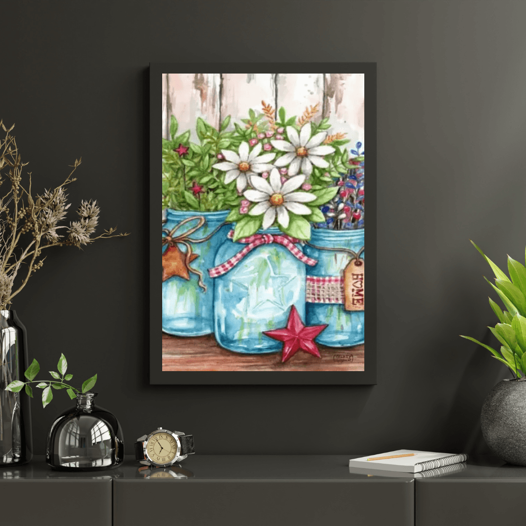 Diamond Painting - Pots avec des fleurs et des étoiles - SEOS Shop ®