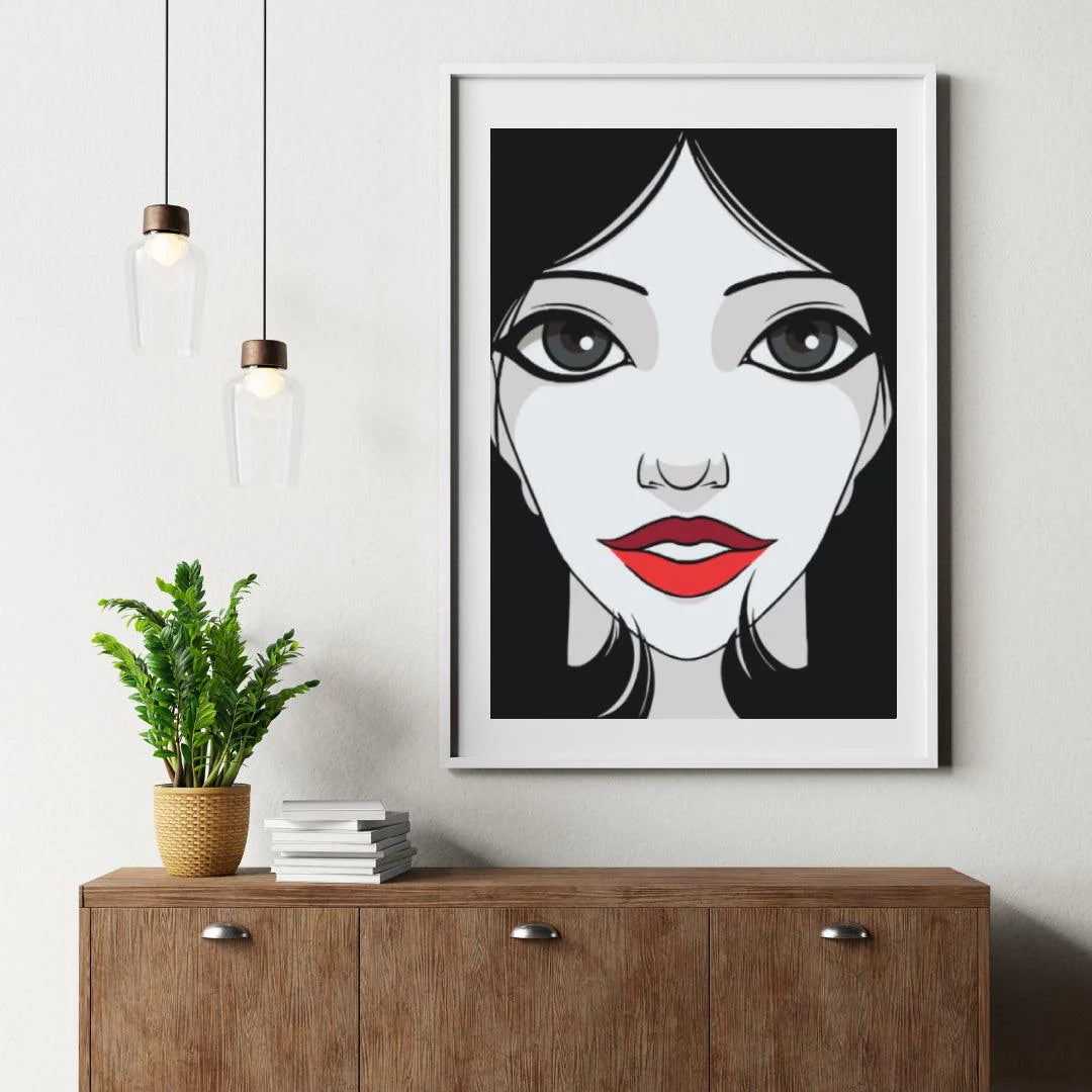 Diamond Painting - Femme aux lèvres rouges - SEOS Shop ®