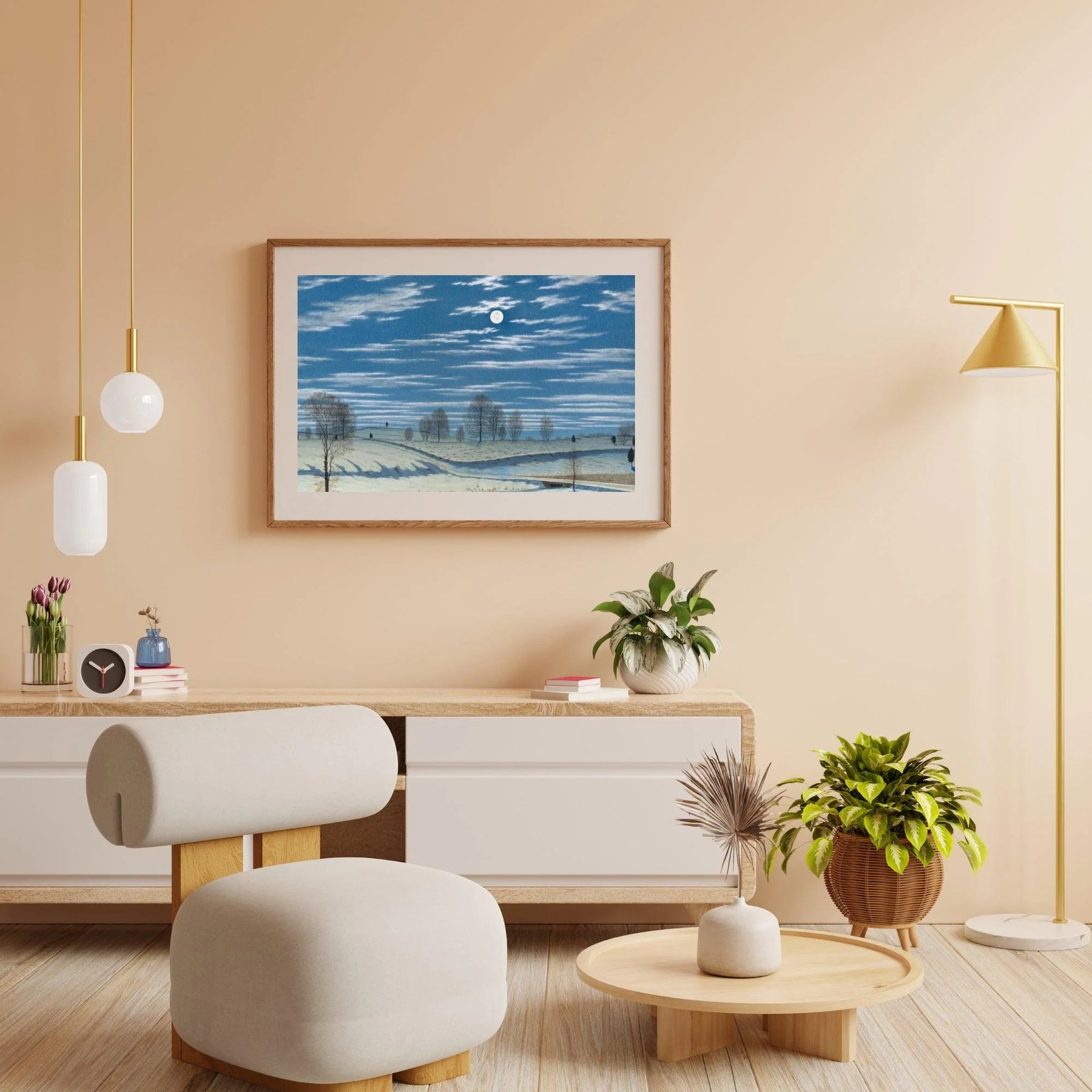 Diamond Painting - Scène d'hiver à la lumière de la lune - SEOS Shop ®