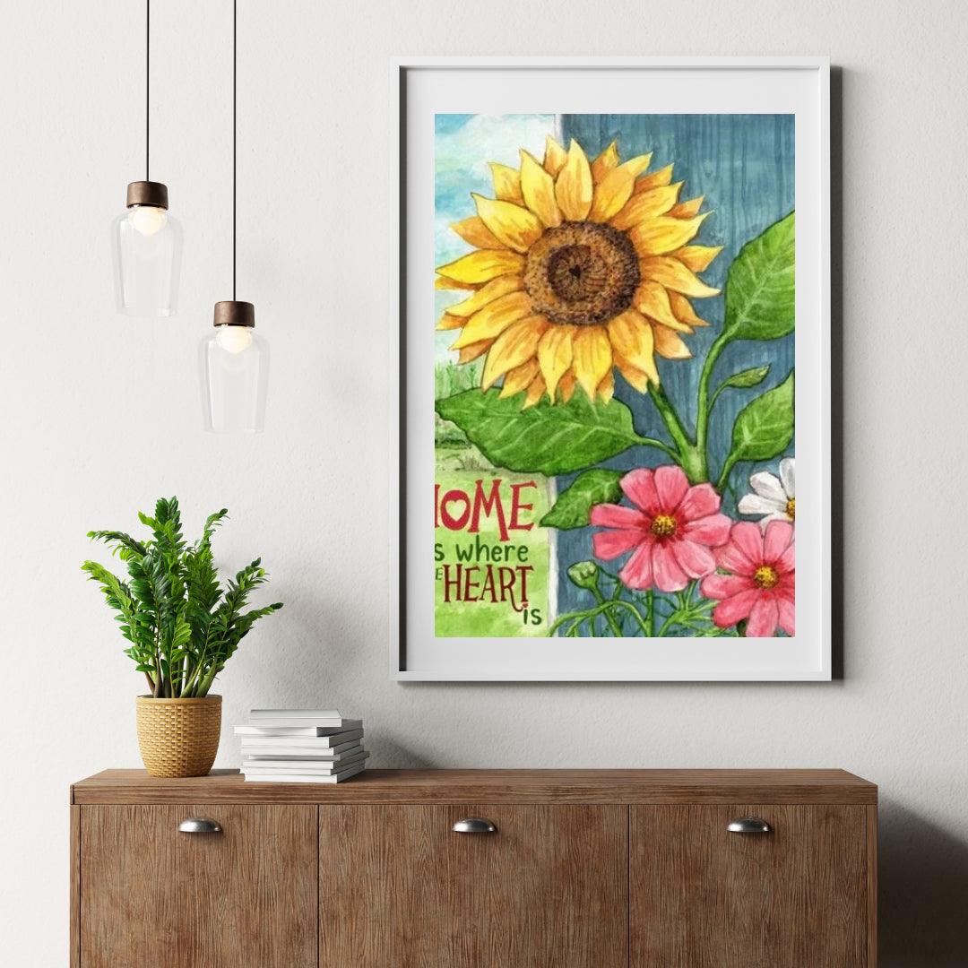 Diamond Painting - Tournesol Maison Cœur - SEOS Shop ®