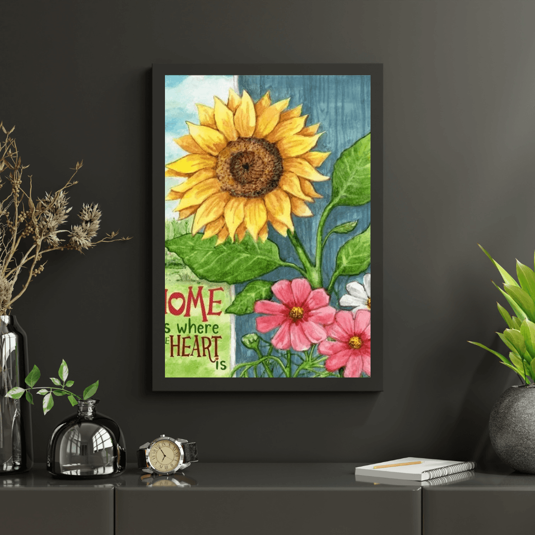 Diamond Painting - Tournesol Maison Cœur - SEOS Shop ®