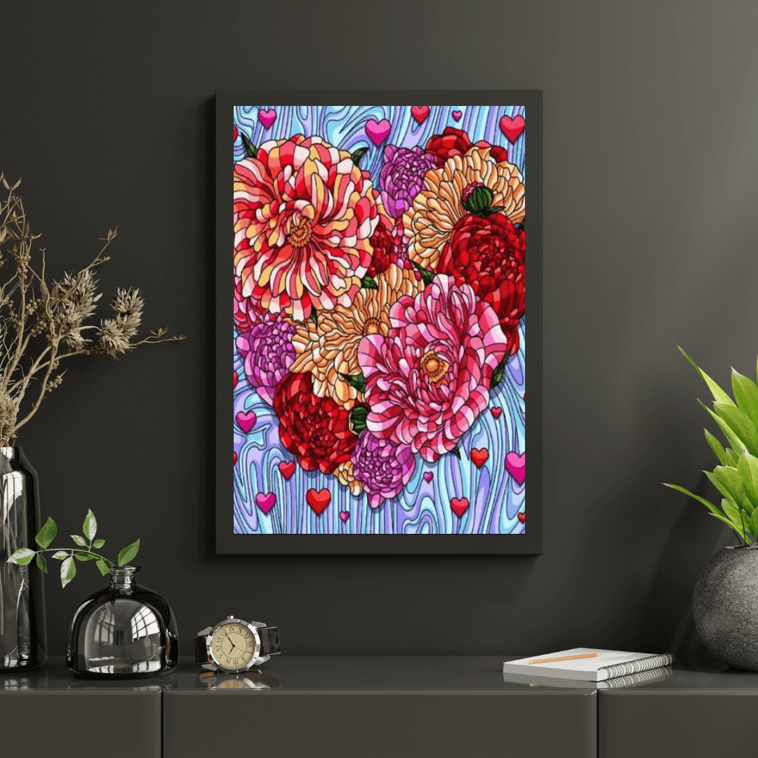 Diamond Painting Fleurs Cœur - SEOS Shop ®