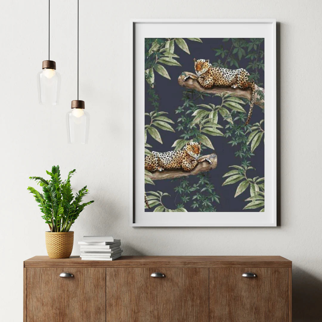 Paket Diamond Painting Léopard des neiges sur arbre - SEOS Shop ®
