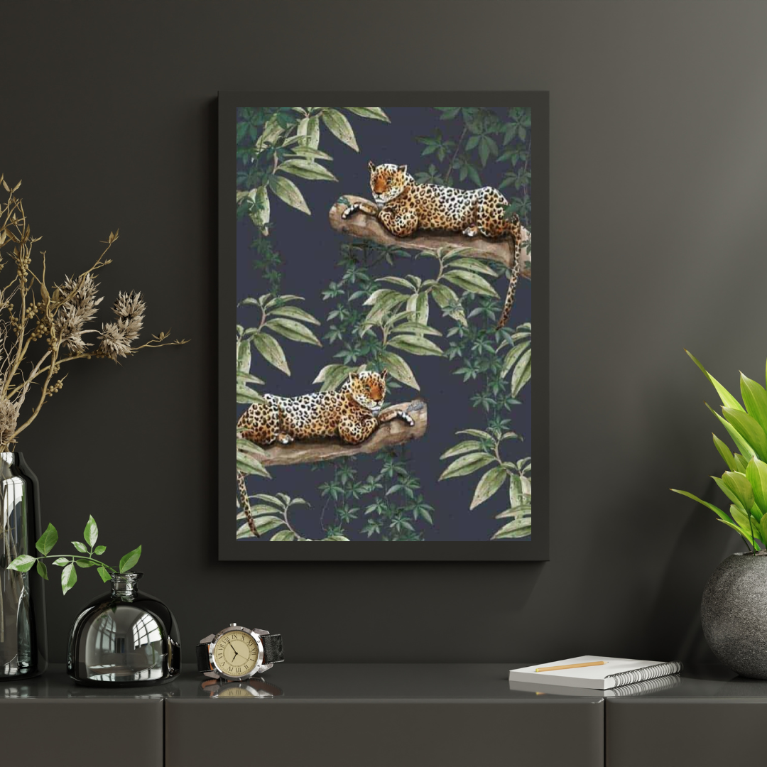 Paket Diamond Painting Léopard des neiges sur arbre - SEOS Shop ®