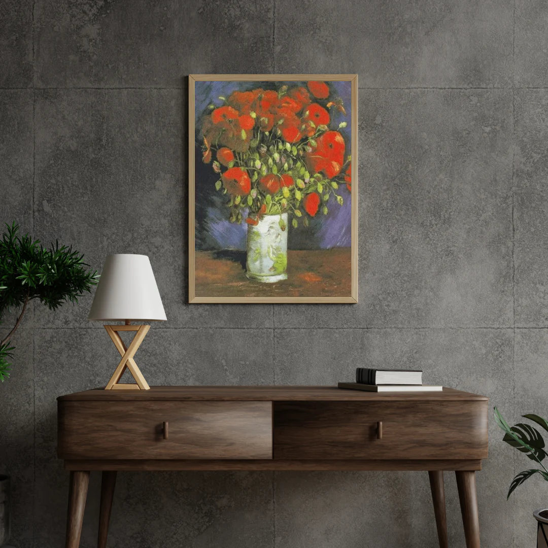 Diamond Painting Vase avec des coquelicots rouges - SEOS Shop ®