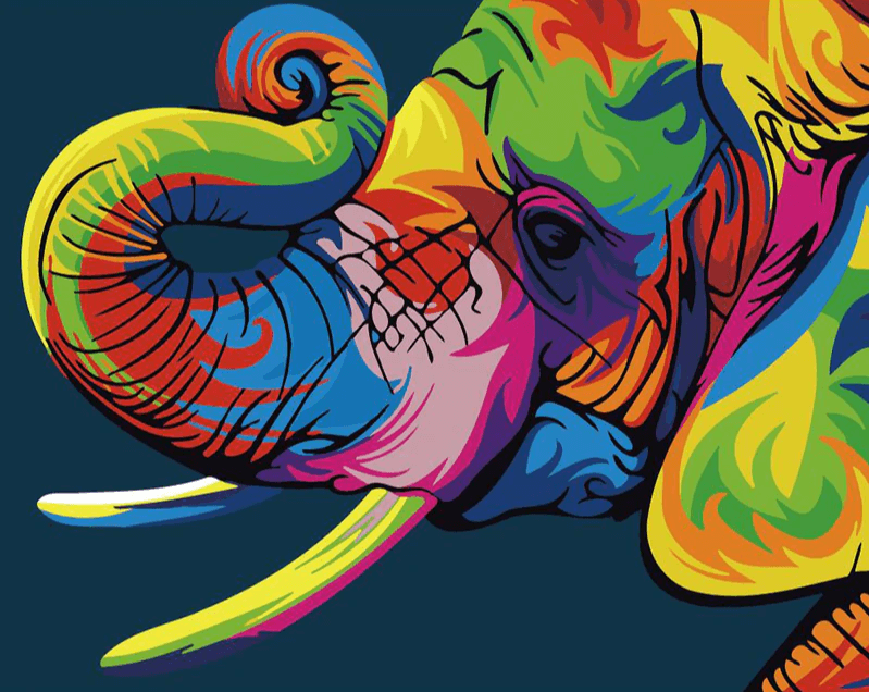Diamond Painting - Éléphant Abstrait - SEOS®