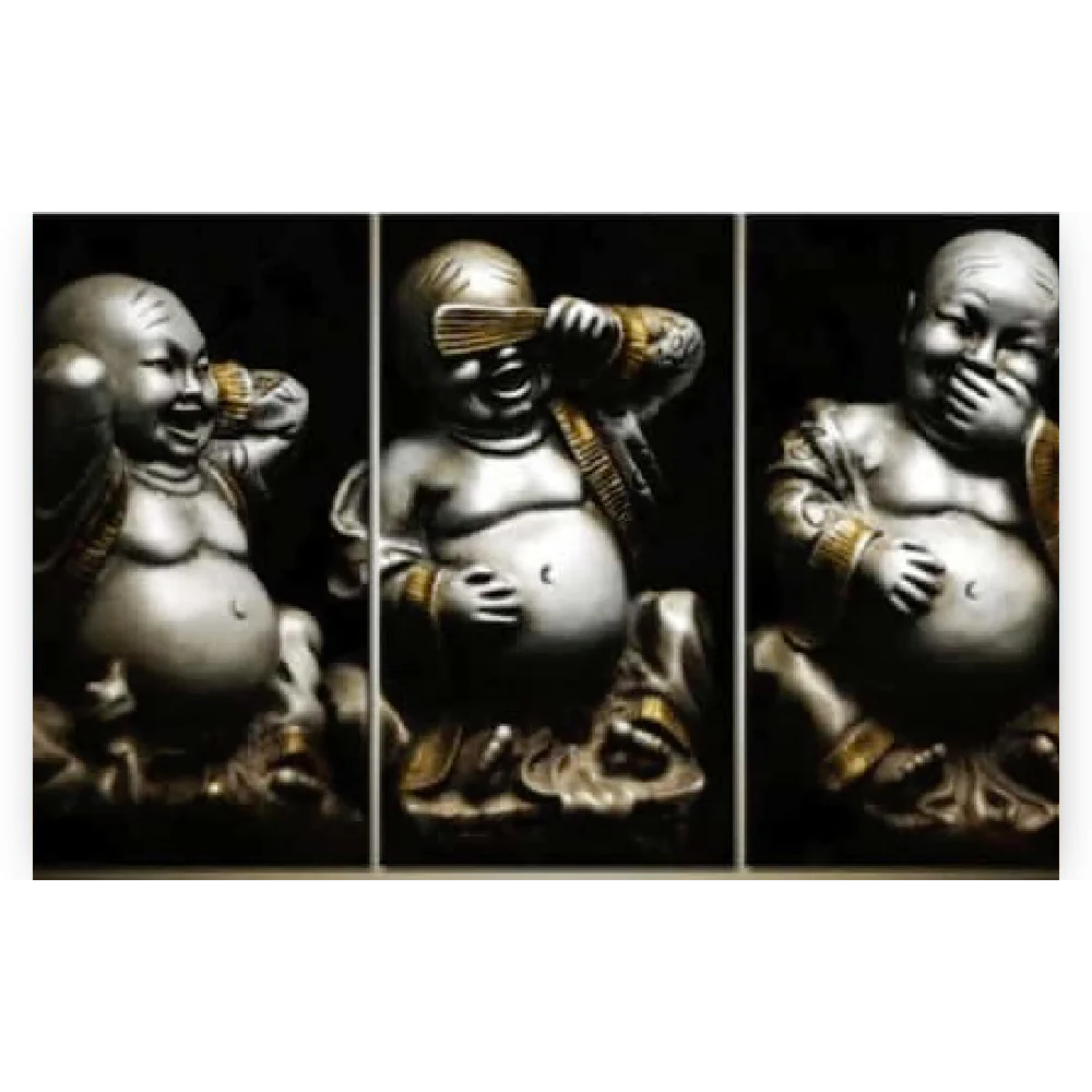 Diamond Painting Bouddha joyeux 3 volets - SEOS Shop ®