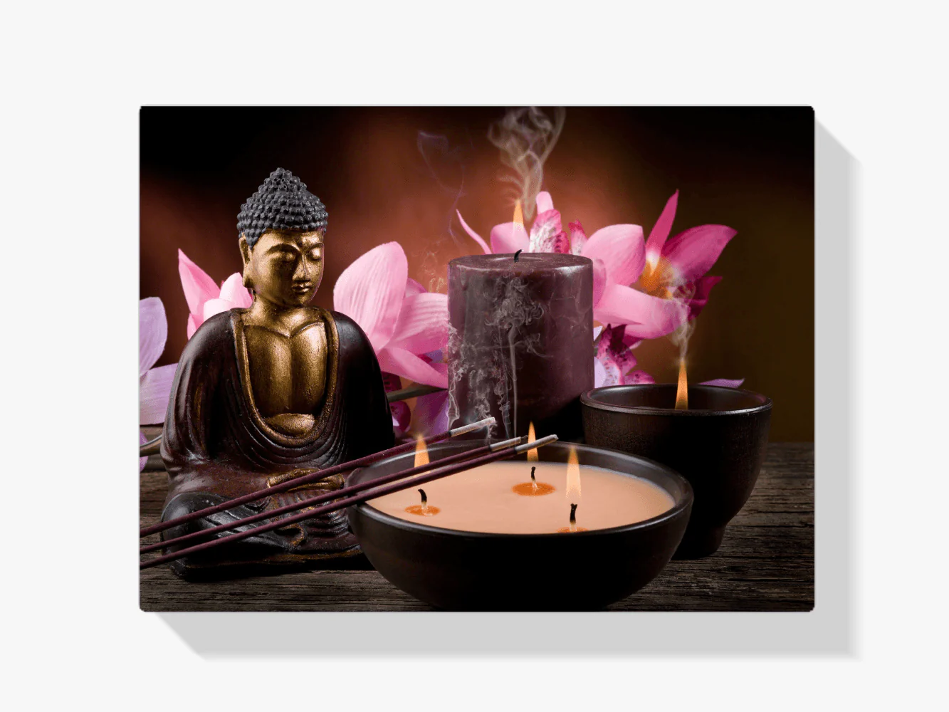 Diamond Painting Bouddha avec des bougies et des fleurs – SEOS Shop ®