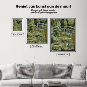 Diamond Painting Pont au-dessus d'un étang avec des nénuphars - SEOS Shop ®