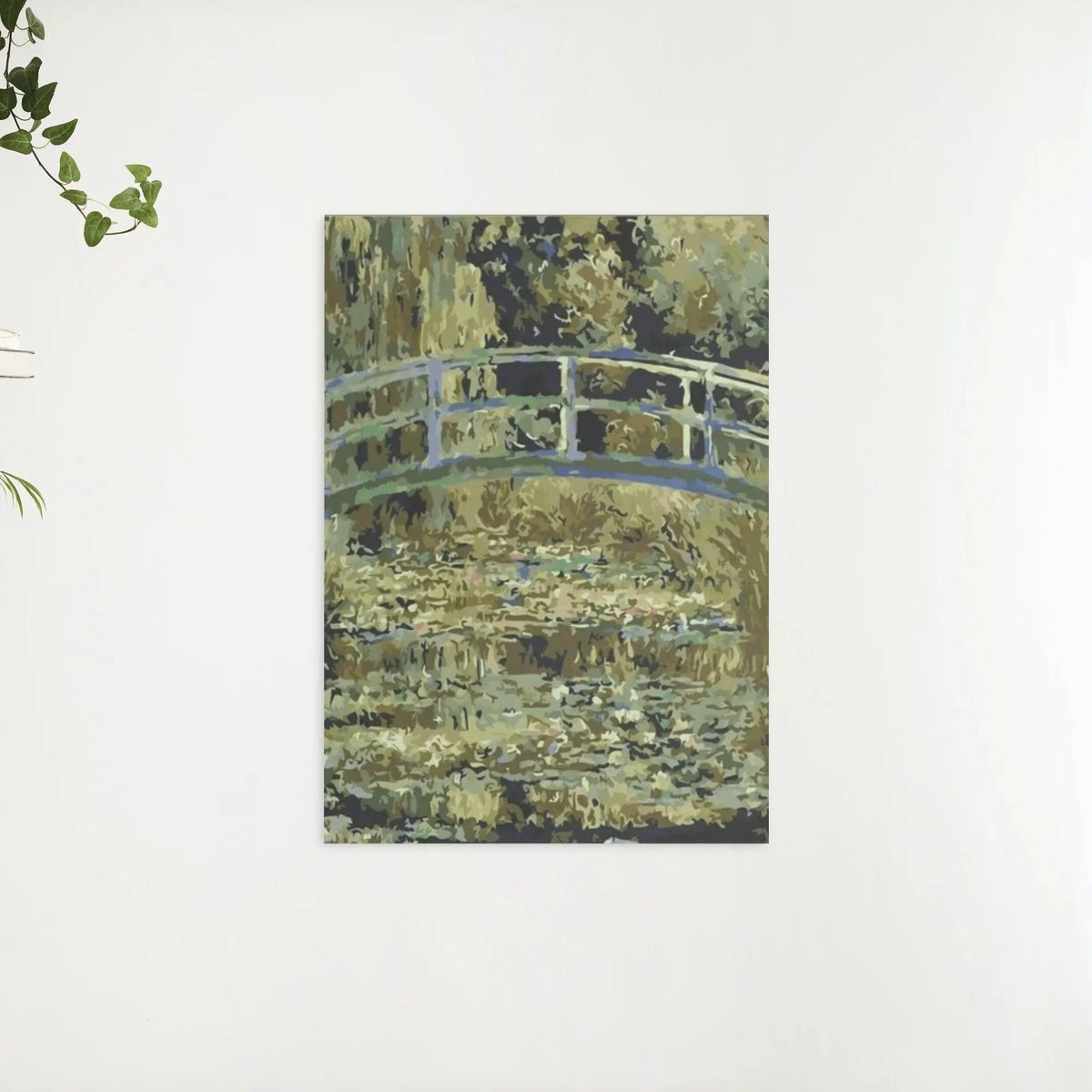 Diamond Painting Pont au-dessus d'un étang avec des nénuphars - SEOS Shop ®