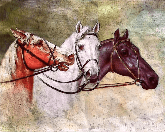 Diamond Painting - Trois Chevaux - SEOS®