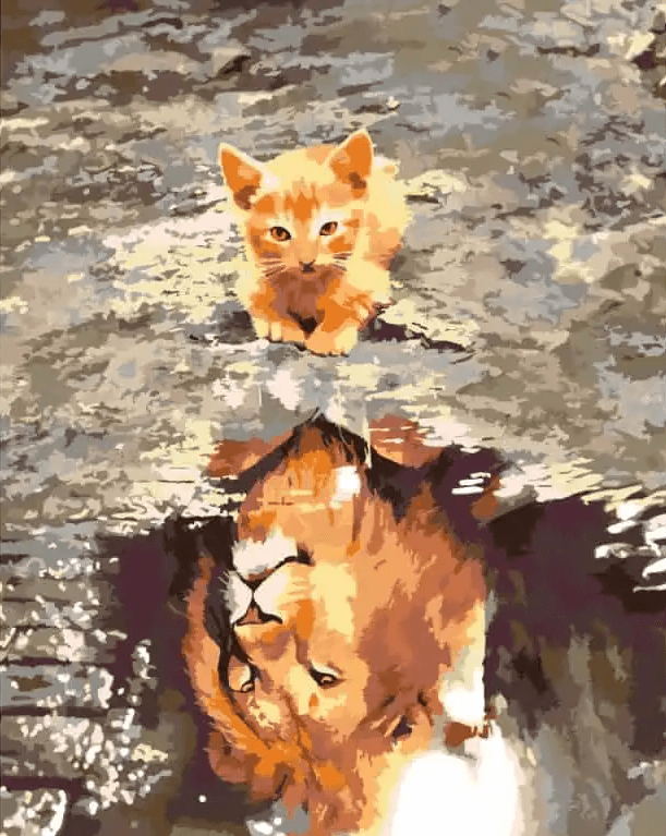 Diamond Painting - Un chaton ou un lion - SEOS®