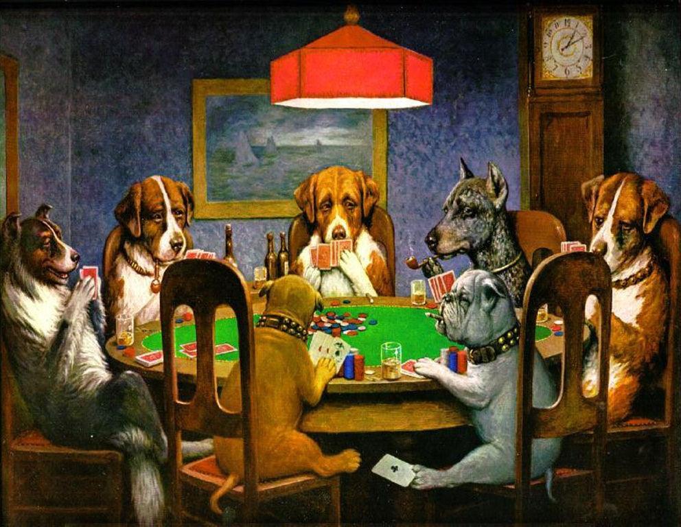 Diamond Painting - Un ami dans le besoin - Chiens jouant au poker