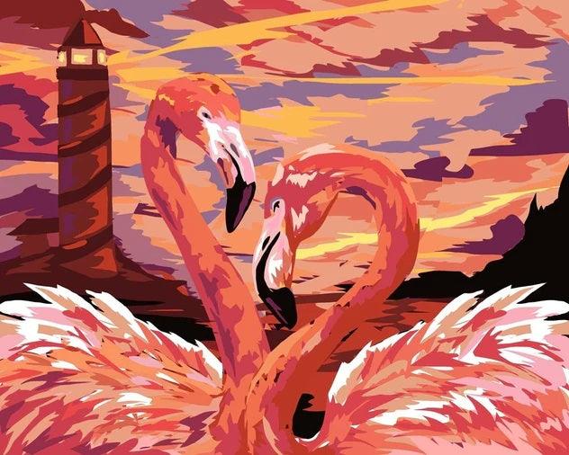 Diamond Painting - Flamant couple amoureux - SEOS®