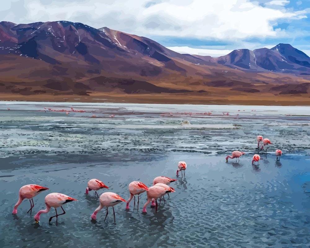 Diamond Painting - Flamants en Bolivie - SEOS Shop ®