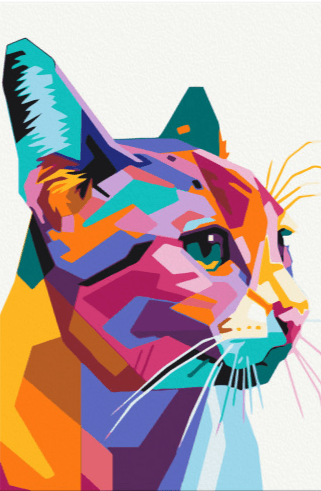 Diamond Painting - Chat géométrique - SEOS®