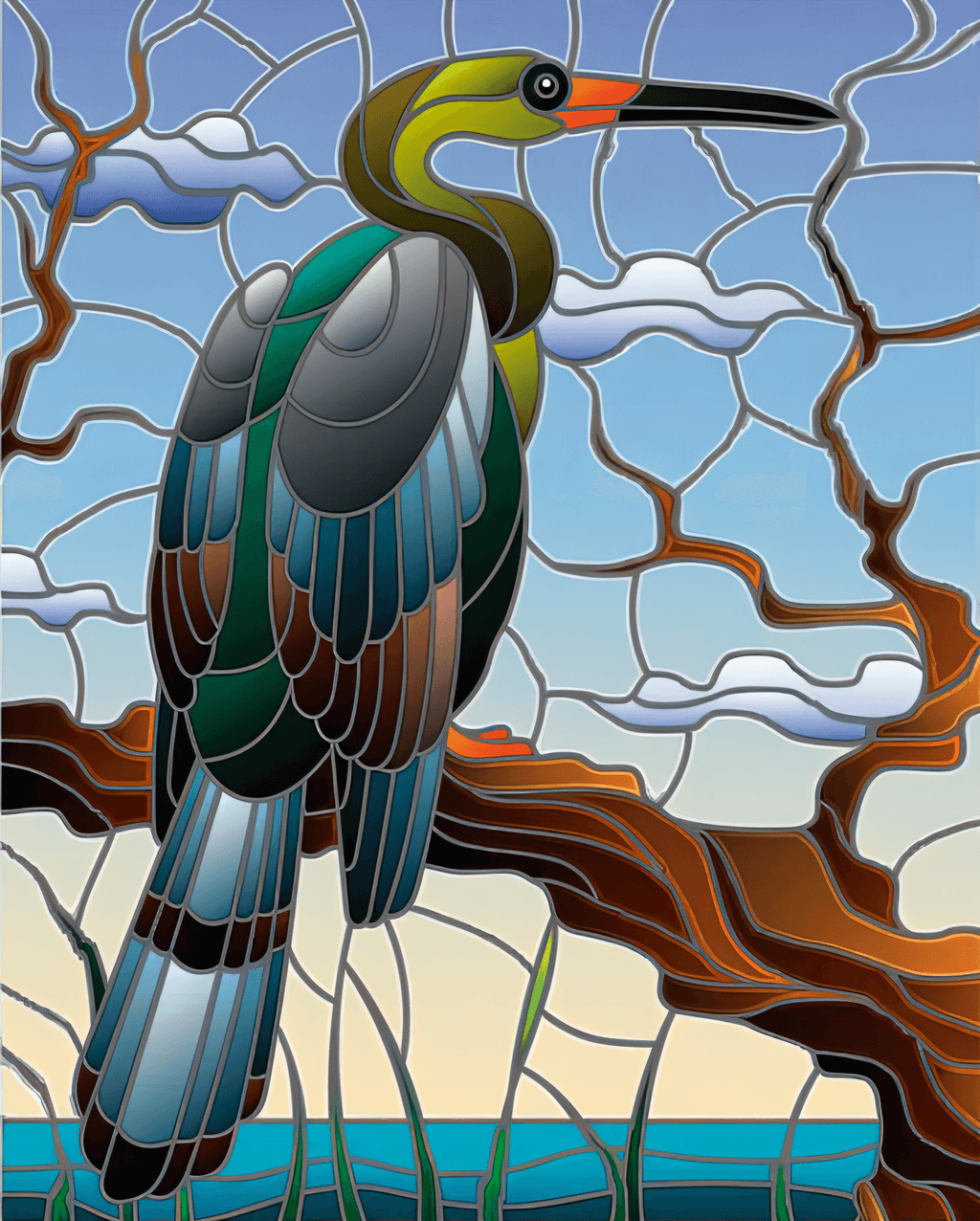 Diamond Painting - Héron cendré - SEOS®
