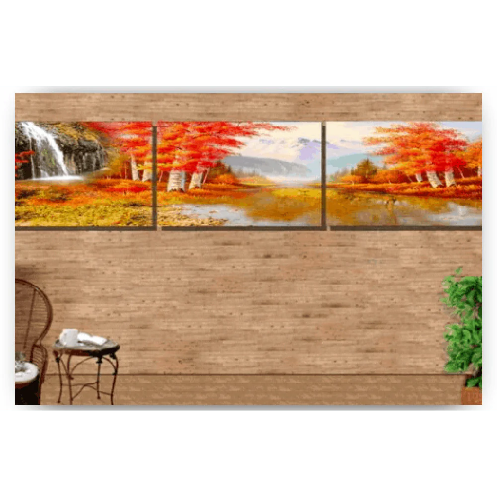 Diamond Painting Paysage d'automne 3 volets - SEOS Shop ®