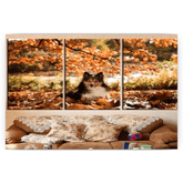 Diamond Painting Chien dans la forêt 3 panneaux - SEOS Shop ®