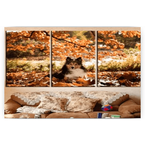 Diamond Painting Chien dans la forêt 3 panneaux - SEOS Shop ®