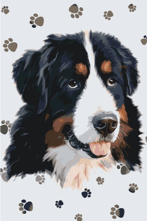 Diamond Painting - Chien avec des pattes rondes - SEOS®