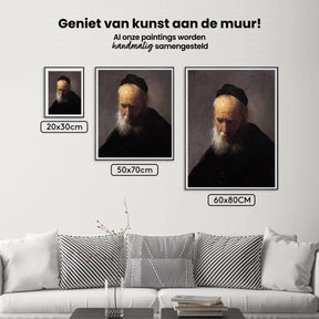 Diamond Painting Tête d'un vieil homme avec un chapeau, par Rembrandt - SEOS Shop