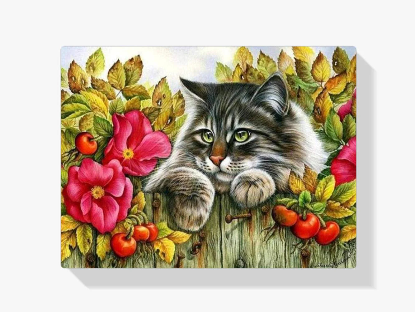 Diamond Painting Chat sur la clôture - SEOS Shop ®