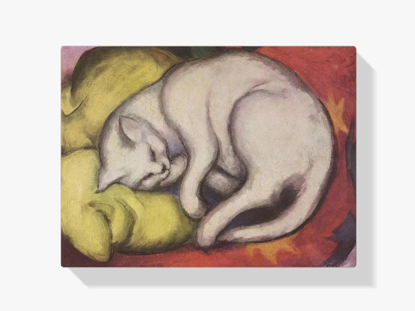 Diamond Painting - Chat sur un coussin jaune - SEOS®
