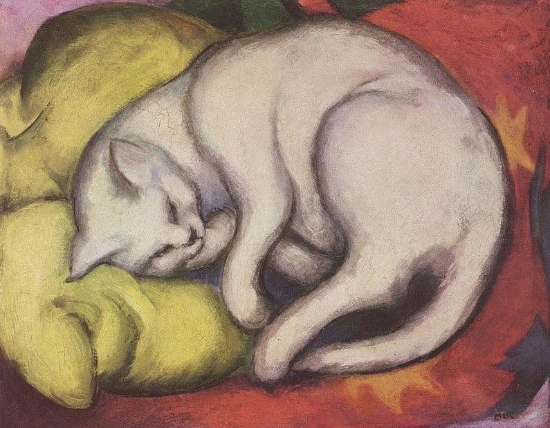 Diamond Painting - Chat sur un coussin jaune - SEOS®