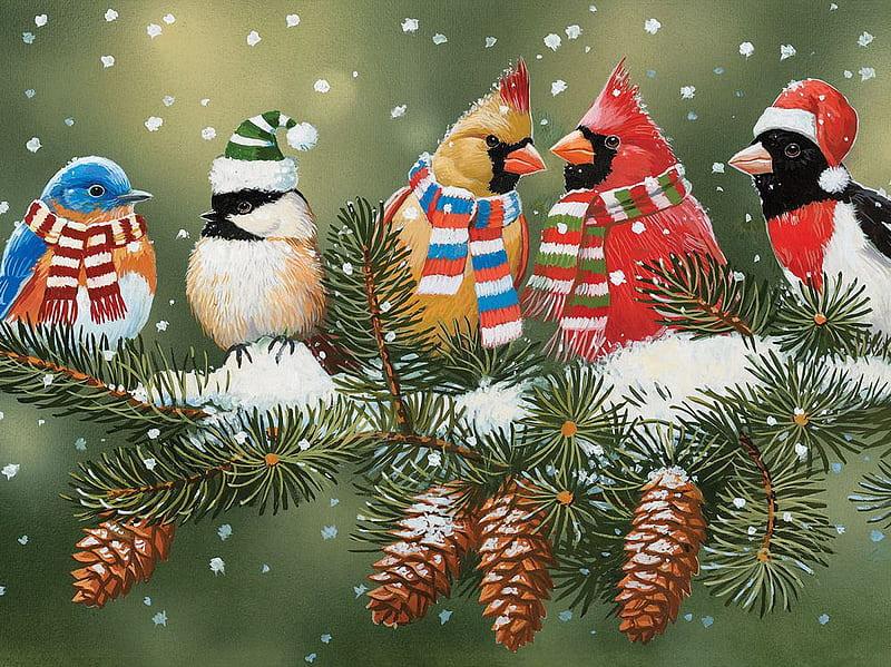 Diamond Painting - Oiseaux de Noël - SEOS®