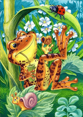 Diamond Painting Grenouille avec coccinelle - SEOS Shop ®
