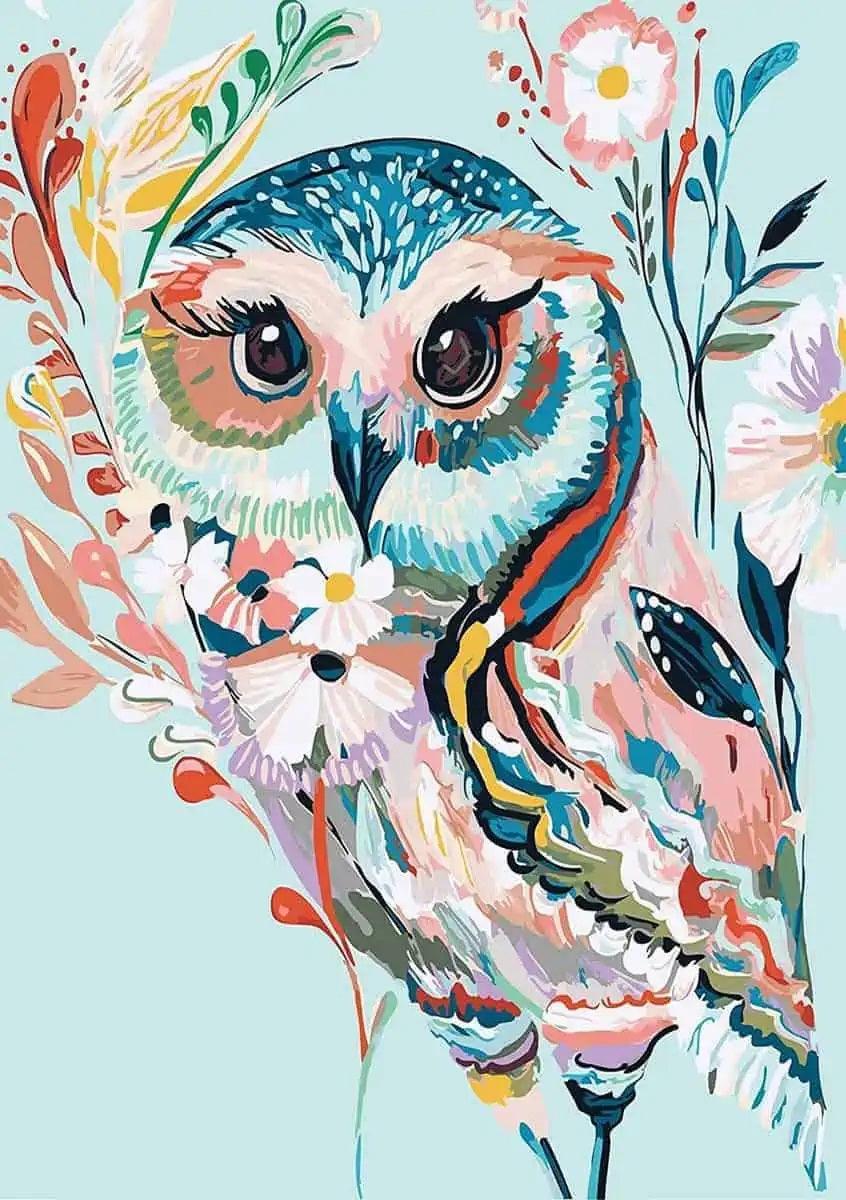 Diamond Painting - Hibou Coloré - SEOS®