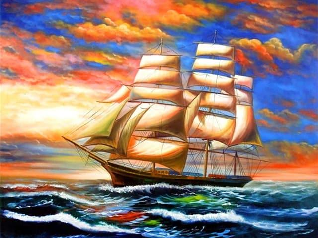 Diamond Painting Bateau à voile coloré - SEOS Shop ®