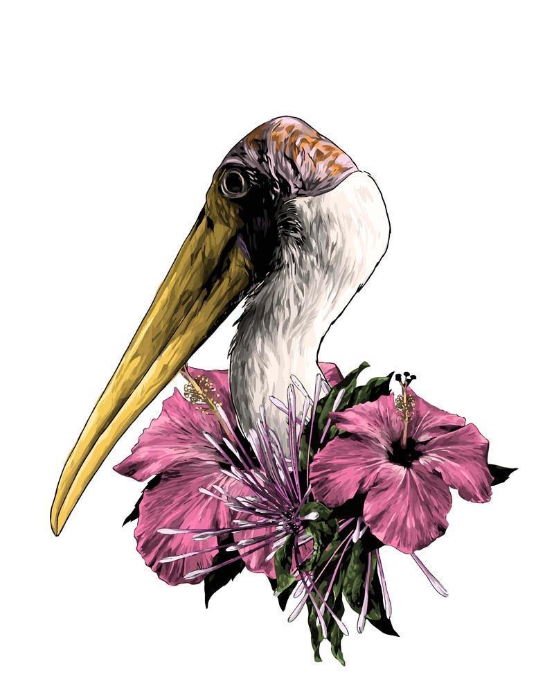 Diamond Painting - Tête d'une cigogne - SEOS®