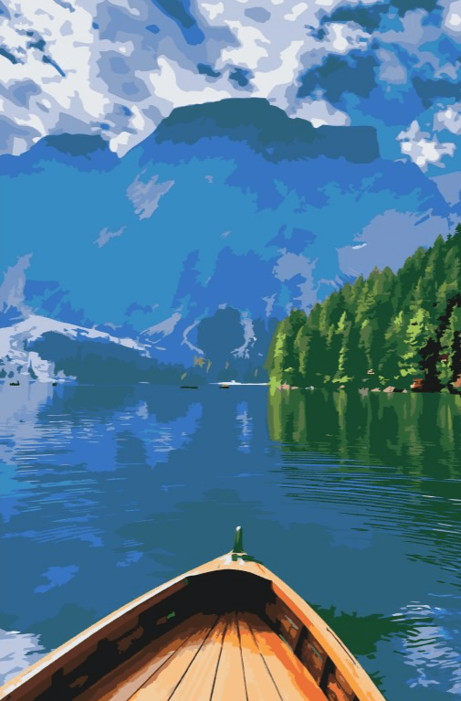Diamond Painting - Lago di Braies, Italie - SEOS Shop ®