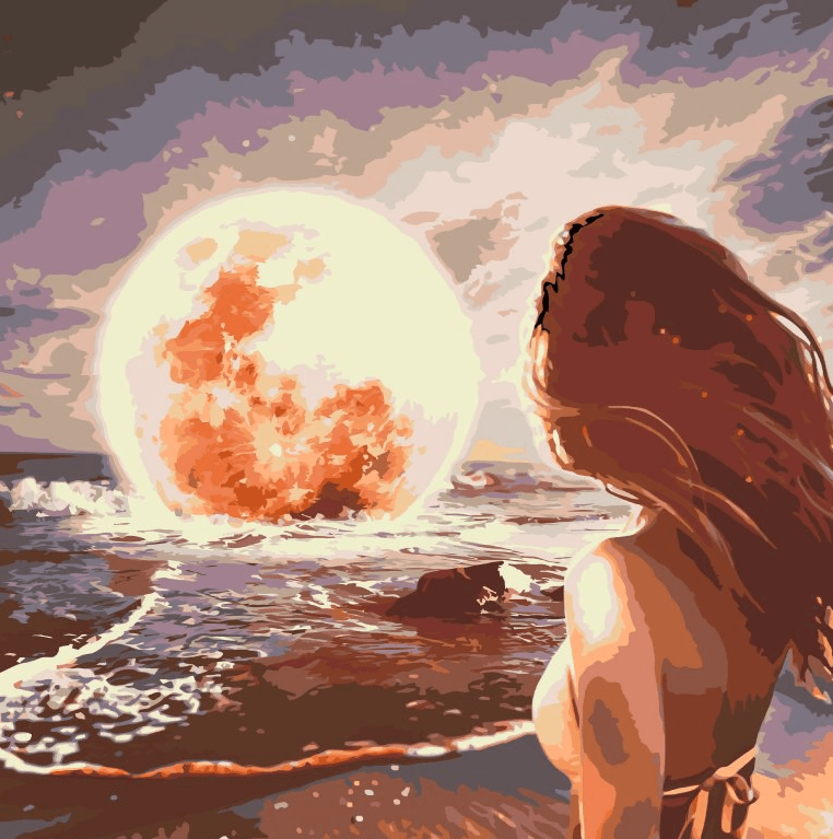 Diamond Painting - Lune sur mer - SEOS Shop ®