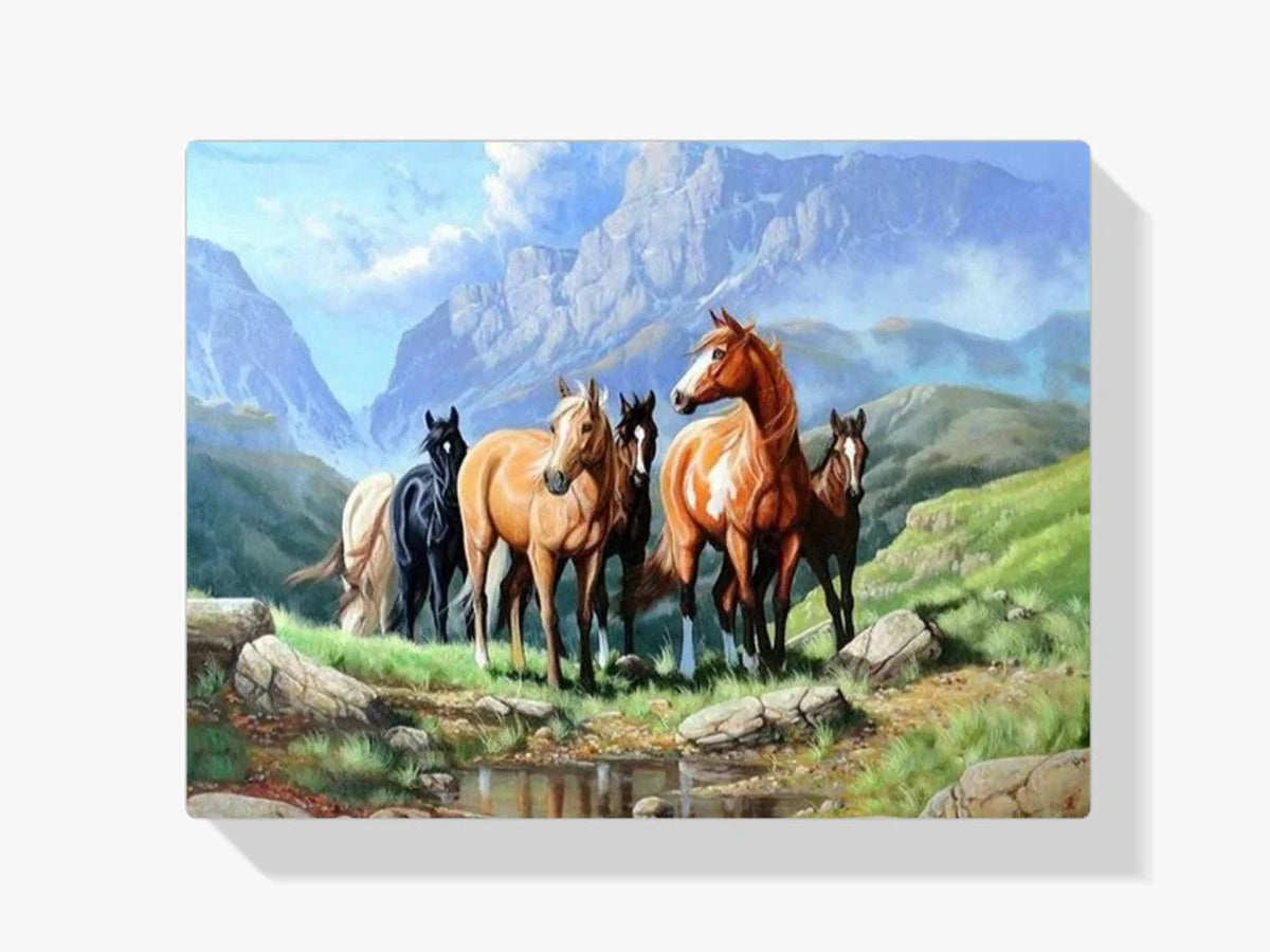 Diamond Painting Chevaux dans un champ - SEOS Shop ®