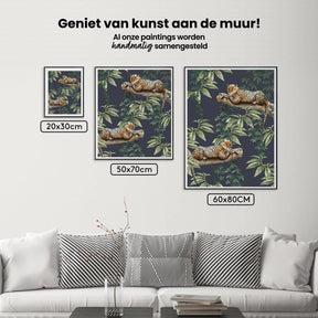Paket Diamond Painting Léopard des neiges sur arbre - SEOS Shop ®