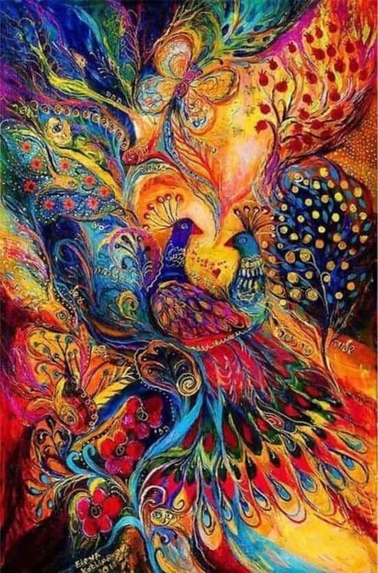 Panneau de Diamond Painting Paon Coloré - SEOS Shop ®