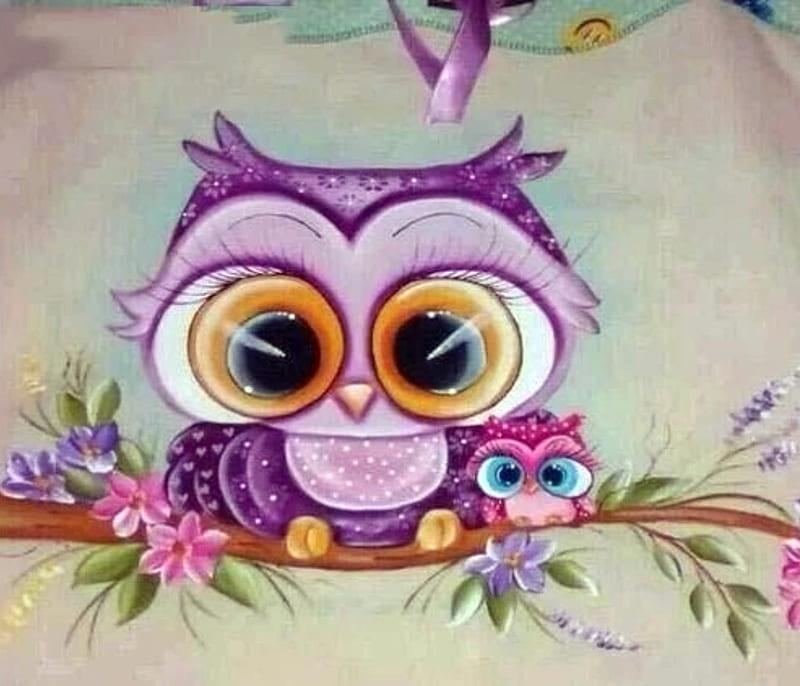 Pochette Diamond Painting chouette mignonne - SEOS Shop ®