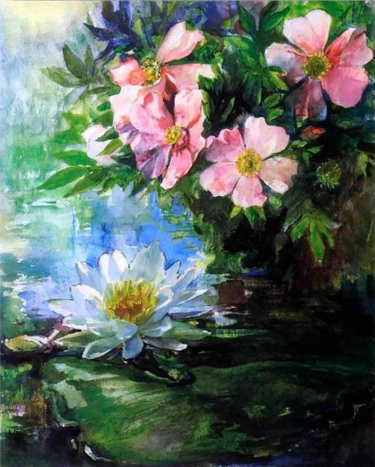 Diamond Painting Roses et nénuphars - SEOS Shop ®