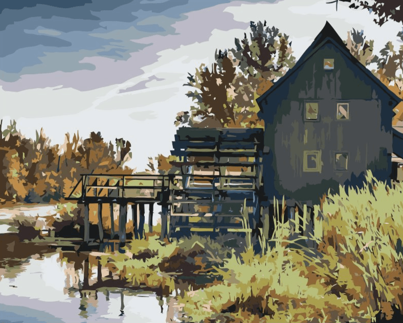 Diamond Painting - Moulin à eau - SEOS Shop ®