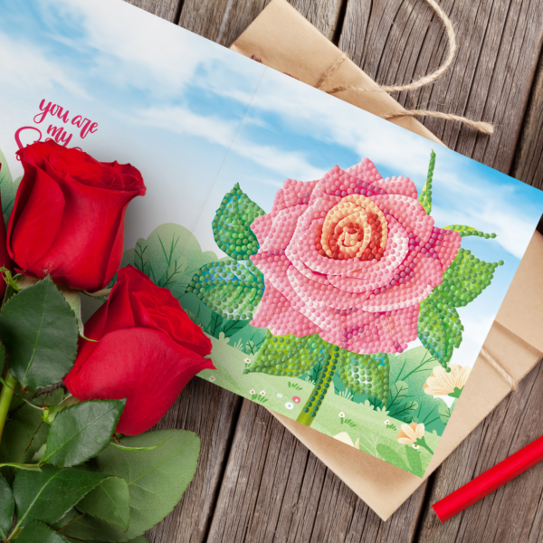Carte de vœux diamond painting - ensemble de 8 - y compris les enveloppes