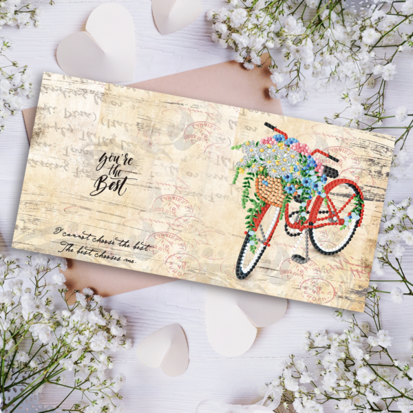 Carte de vœux diamond painting - ensemble de 8 - y compris les enveloppes
