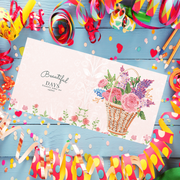 Carte de vœux diamond painting - ensemble de 8 - y compris les enveloppes